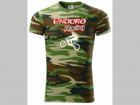 Enduro Racing  pánske maskáčové tričko 100%bavlna